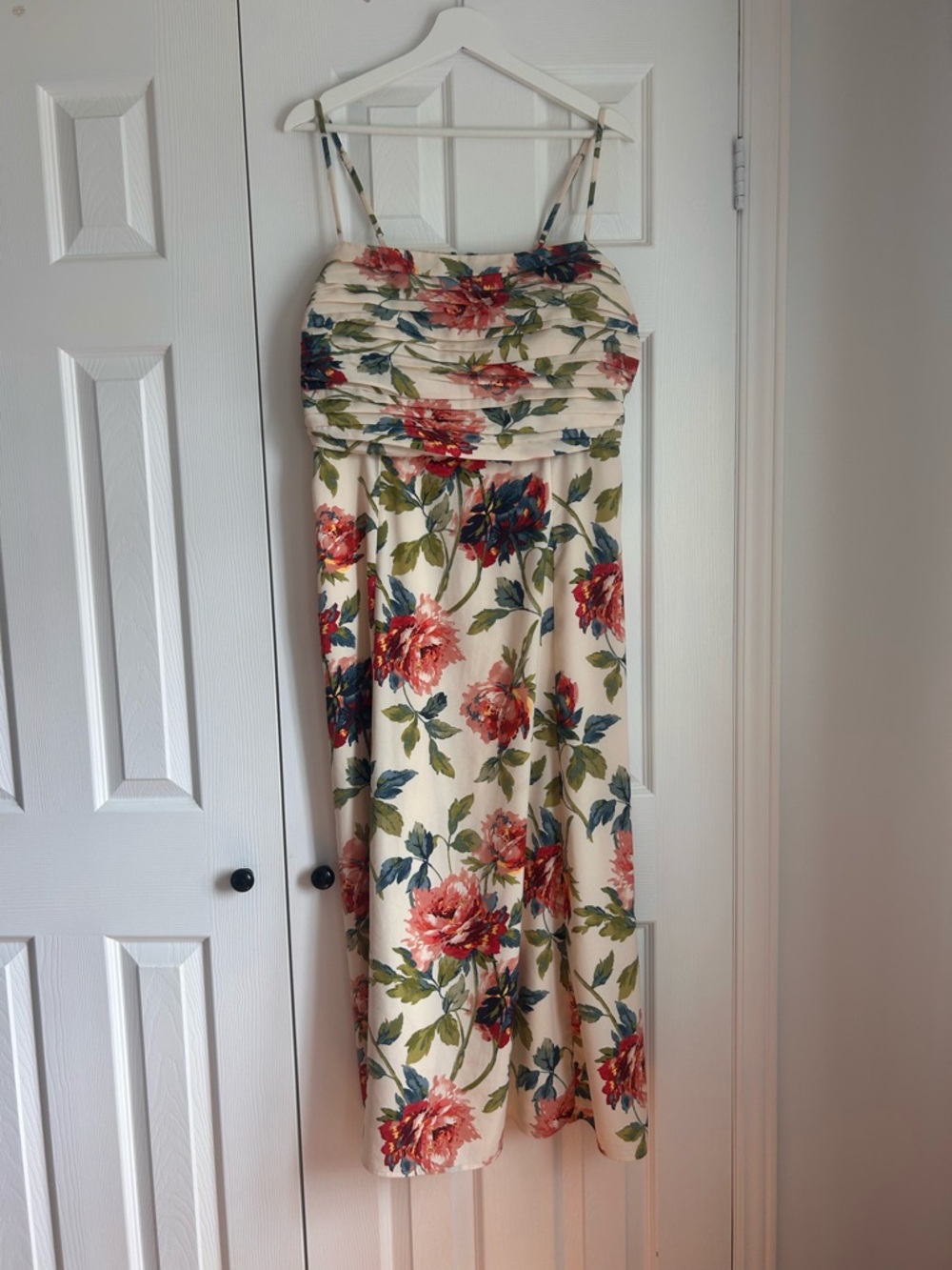 Abercrombie Floral Cream Smocked Dress